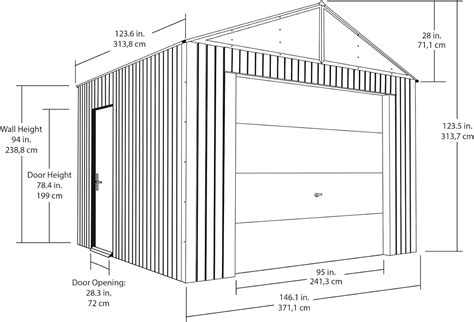 Buy Sojag 12' x 10' Everest Galvalume Steel with Extra Tall Walls ...