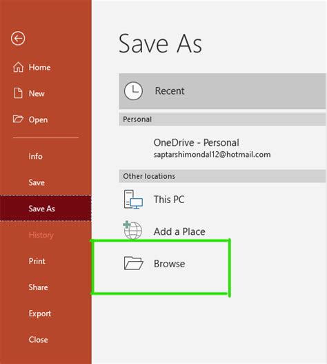 Image result for How to Save a PowerPoint to Files
