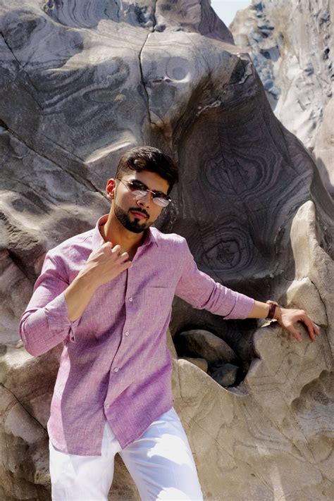 Light Purple Color Prime Linen Shirt For Men – Punekar Cotton