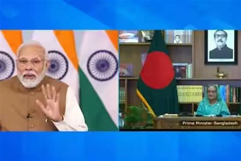 पीएम मोदी, शेख हसीना ने संयुक्त रूप से भारत- बांग्लादेश के रेल, बिजली ...