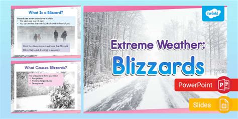 Extreme Weather: Blizzards PowerPoint & Google Slides for K-2nd Grade