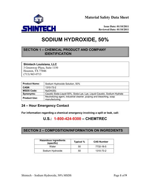 Safety Hazards Sodium Hydroxide at Fred Morales blog