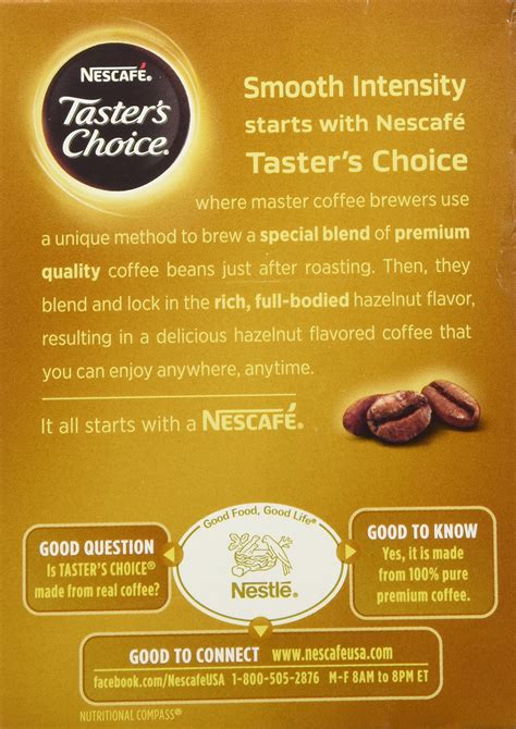 Nescafe Taster Choice Hazelnut Coffee 20 Single Serve Packets: Buy ...