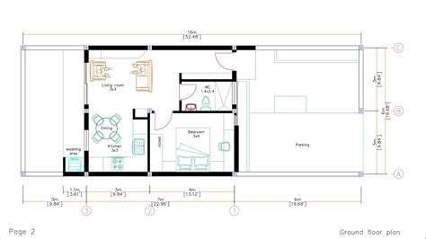 One Bedroom Small House Plan 6x7 Meter 42 SQM - SamHousePlans