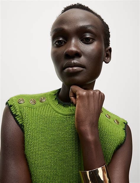 Buy Scallop Edge Button Detail Knitted Vest at Marks & Spencer