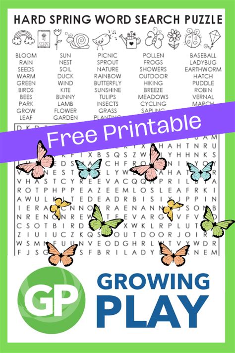 Image result for Spring Word Search Printable Difficult