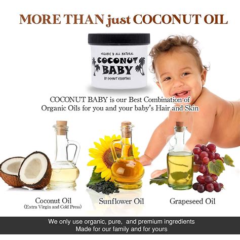 Organic Coconut Baby Oil: Cradle Cap Treatment, Hair Growth, Skin ...
