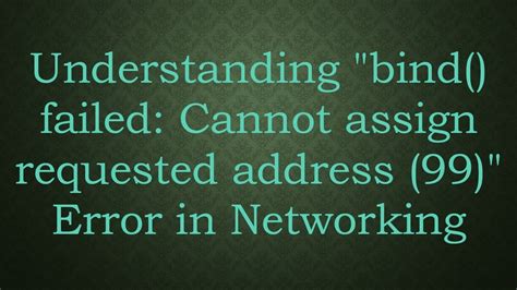 Image result for Socket Cannot Assign Requested Address