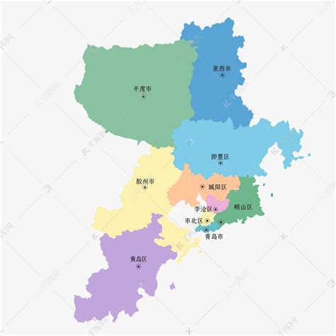 青岛地图高清全图矢量可编辑全市各县区行政区划地图_文档下载