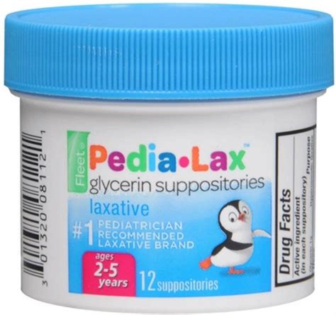 6 Pack Pedia-Lax Laxative Glycerin Suppositories for Kids, Ages 2-5, 12 Count - Walmart.com