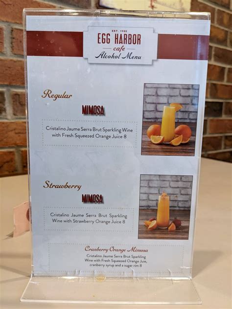 Menu at Egg Harbor Cafe, Lake Geneva