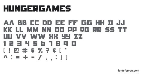 HungerGames Font: Download for Free, Online