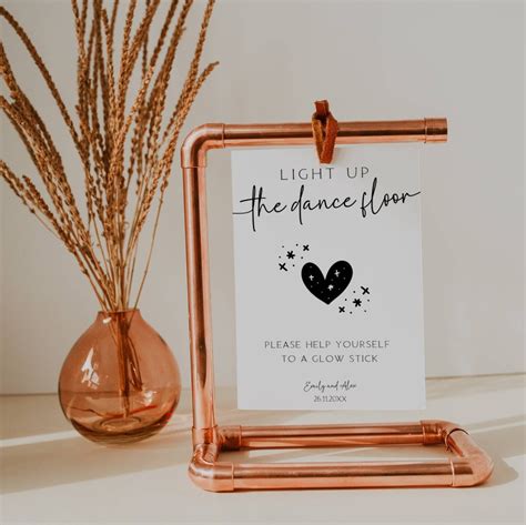 Light up the Dance Floor Sign, Let Love Glow Wedding Sign, Glow Stick ...
