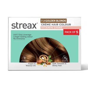 Streax Cream Hair Colour With 100% Grey Coverage & No Ammonia (Pack of ...