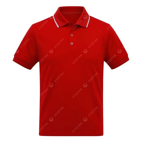 Blank Red Polo Shirt Mockup, Closeup, Cotton Polo Shirt, Polo PNG ...