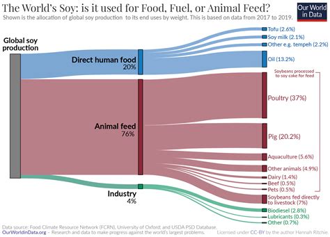 Where does global soy production end up? Animal Feed, Human, Industry : r/farming