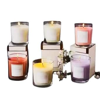 GLOWRAWORLD Scented Candles for Home Decor in Small Glass Jars ...