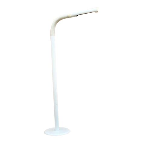 1970s White Danish Goose Neck Floor Lamp | Chairish