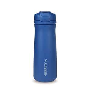 Briiton Hybec 600ml Hot & Cold Water Bottle - Blue | BPA-Free Stainless ...
