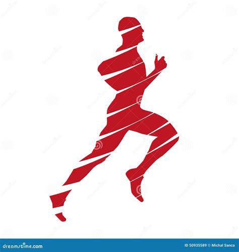 Abstract Vector Running Man Stock Vector - Illustration of design, athlete: 50935589