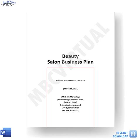 Beauty Salon Business Plan 的图像结果