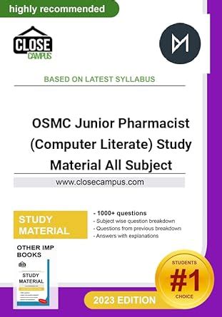 OSMC Junior Pharmacist (Store & Inventory Management) Preparation Book ...