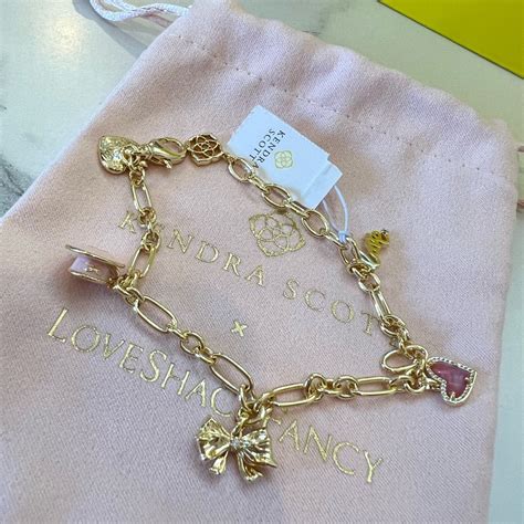 SOLD NEW in gift box. Loveshackfancy Kendra Scott Charm Bracelet in ...