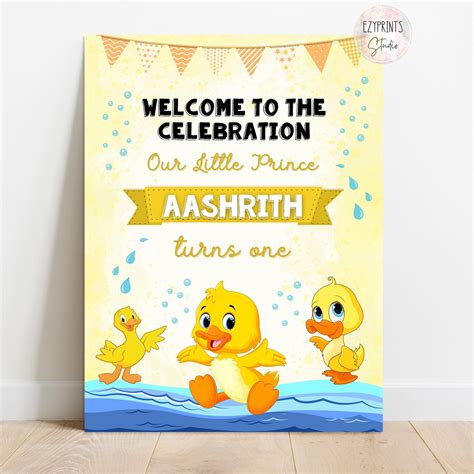 Little Ducks Theme Birthday Party Welcome Board – Ezyprints Studio