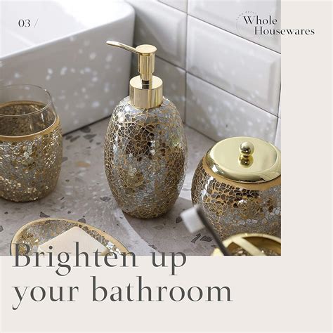 WHOLEHOUSEWARES Whole HOUSEWARES - Bathroom Accessory Set - India | Ubuy