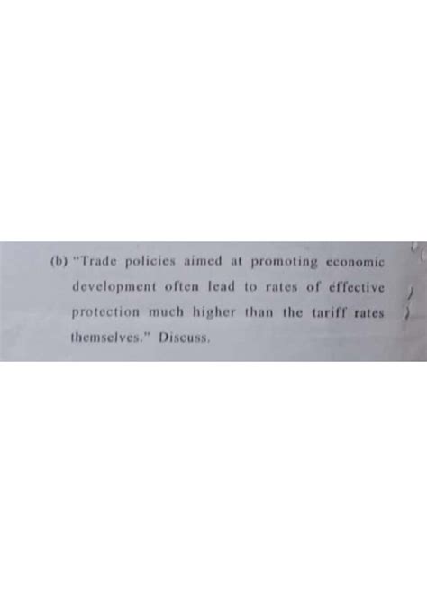 Economic Development Policies & Trade Effects: Improvement Questions ...