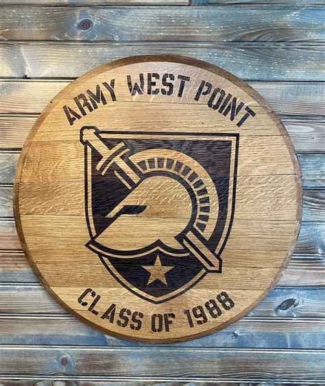 USMA - West Point Logo With Graduation Year Bourbon Barrel Top Sign - Etsy