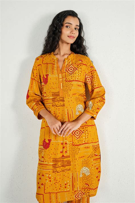 Buy Mustard Meadow Co-ord Set Online In India at Global Desi S26S572P ...