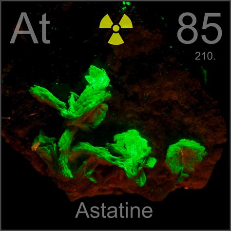Sample of the element Astatine in the Periodic Table