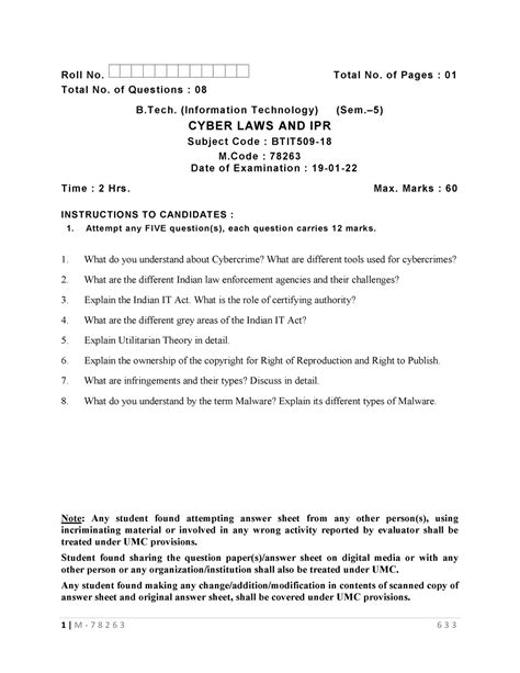 78263 - lora inu - 1 | M - 7 8 2 6 3 6 3 3 Roll No. T otal No. of Pages ...