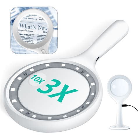 Buy Magnifying Glass with Light and Stand, Rechargeable Magnified ...