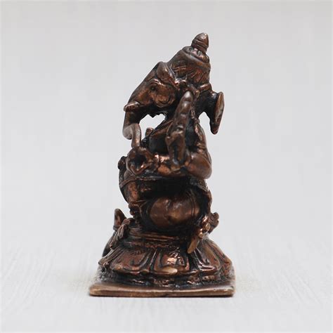 Premium Copper Statue of Lord Ganesha in Antique Finish