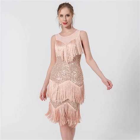 Latin Dance Dance Costumes Exotic Dancewear Dress Tassel Pure Color ...