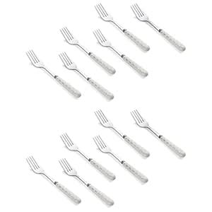 MGeezz Stainless Steel Fork Set for Home Kitchen & Restaurant Cutlery ...