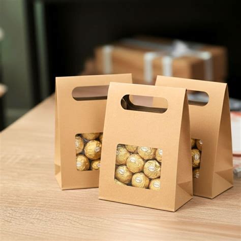 SATYAM KRAFT 30 Pcs Brown Window Folding Paper Gift Boxes for Festive ...