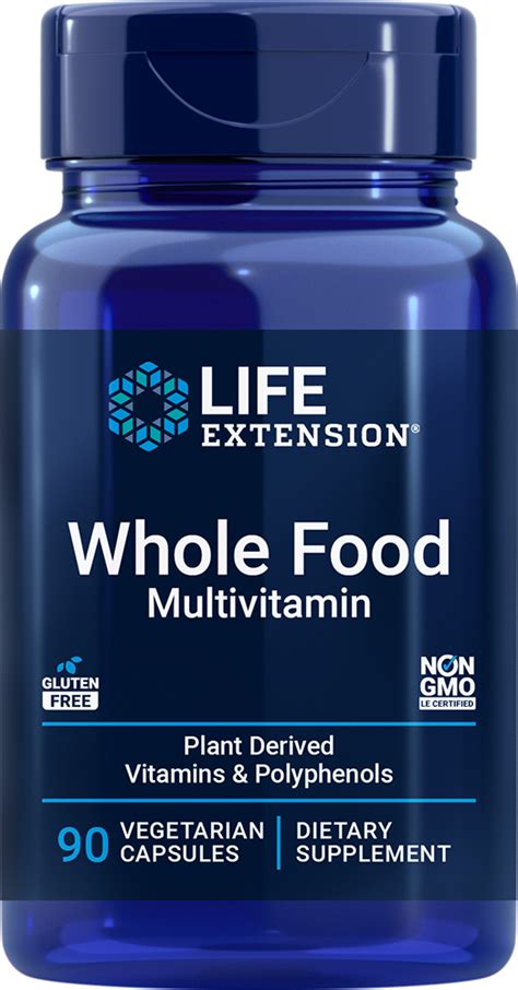 Whole Food Multivitamin, 90 vegetarian capsules - Life Extension