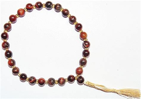 Red tiger eye wrist mala of 27+1 beads – Devshoppe