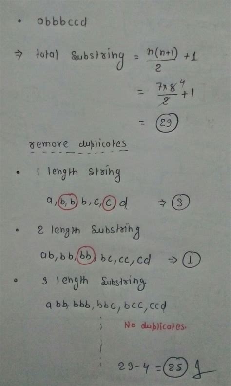 Theory of Computation: #Number of substrings