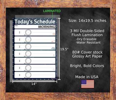 3D Learning LLF Space Daily Schedule Charts- Laminated 14x19.5 – India ...