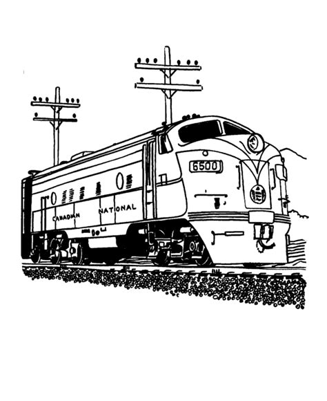 Train and Railroad Coloring pages - Streamlined diesel engine Coloring ...