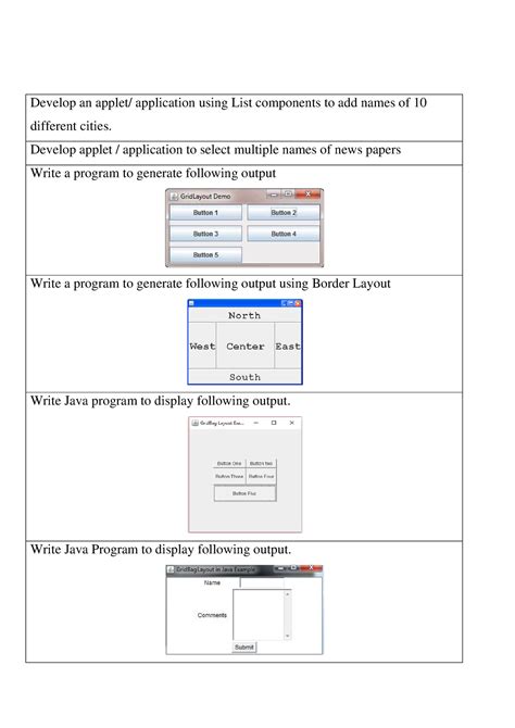 Question - Develop an applet/ application using List components to add ...