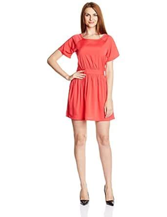Buy Anaphora Women's Cutout Dress (56094_Cherry Red_XL) at Amazon.in