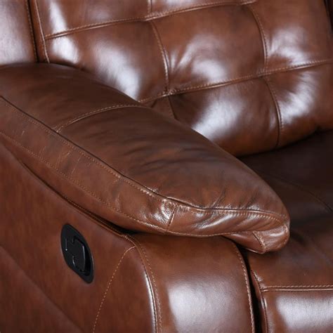 Buy Berlin Half Leather 2-Seater Recliner - Brown from Home Centre at ...