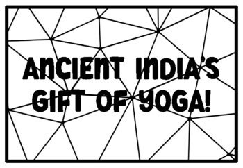 ANCIENT INDIA’S GIFT OF YOGA! Yoga Coloring Pages, Yoga Classroom ...