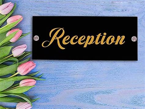 SIGNOOGLE Reception Laminated Acrylic Glass Hanging Sign Board for ...