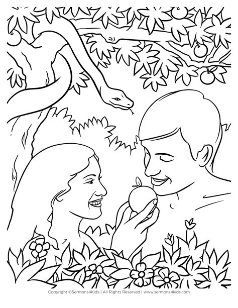 Adam And Eve In The Garden Of Eden For Kids